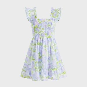 NWT Hill House Home Elizabeth Nap Dress in Blue Hydrangea Cotton (Medium)